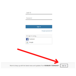 Location of sign in button.
